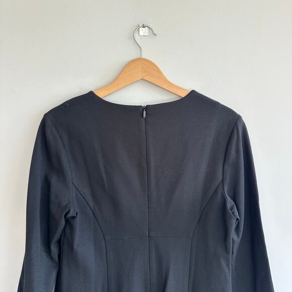 Trina Turk Bell Sleeve Crew Neck Mini Dress Black 8 - Picture 9 of 9